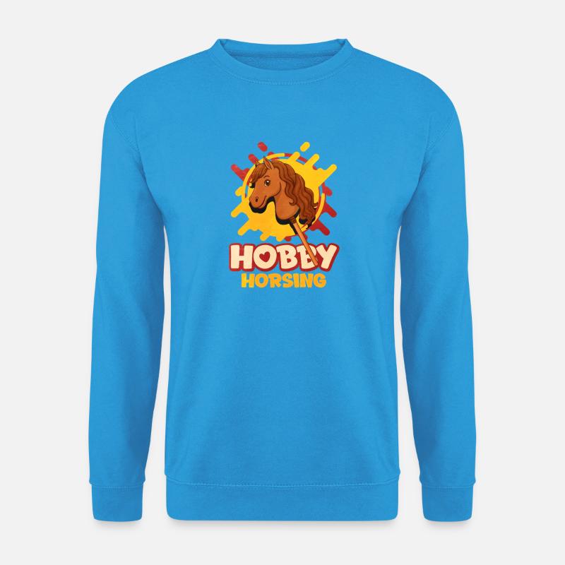 Hobby Horsing Pop Art Pferd - Unisex Pullover - Meeresblau