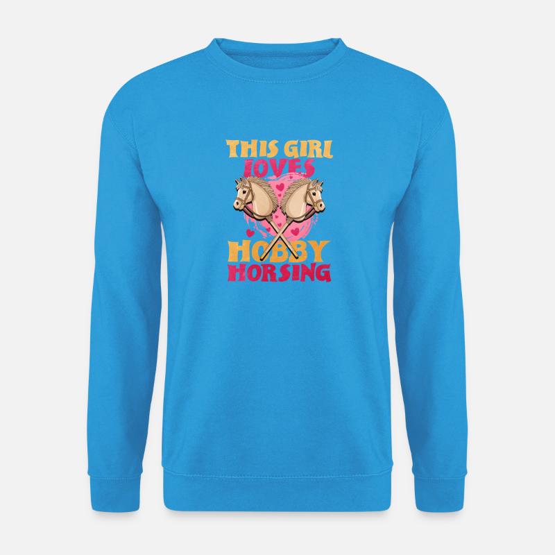 Dieses Mädchen liebt Hobbyhorsing - Unisex Pullover - Meeresblau