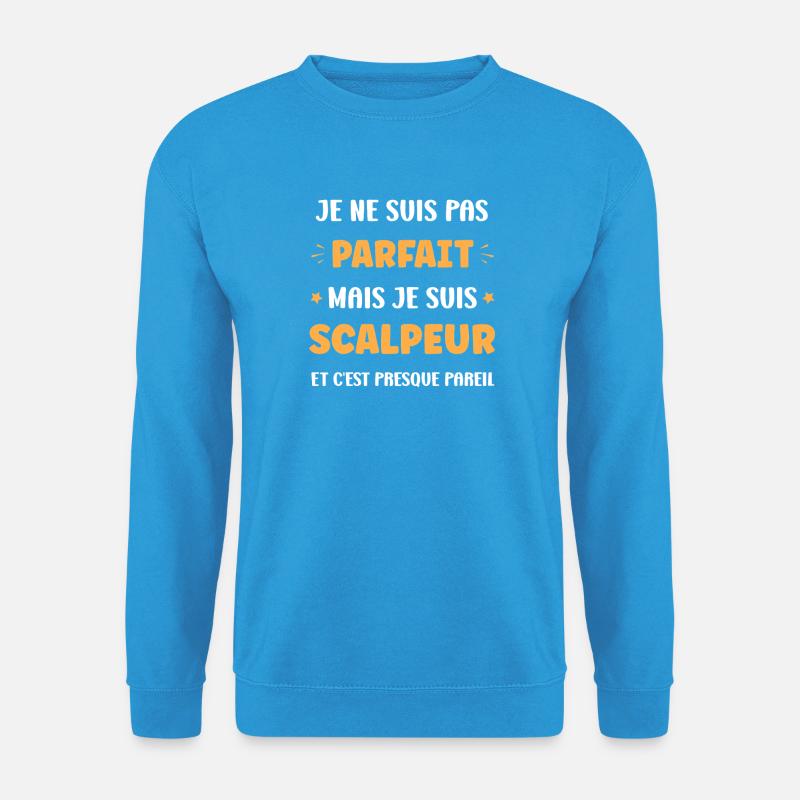Perfekt? Nein, stylischer Scalper - Unisex Pullover - Meeresblau