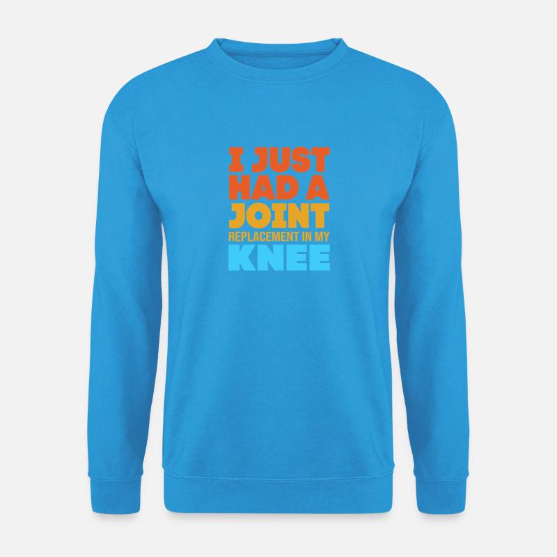 Knie Operation Knie OP - Unisex Pullover - Meeresblau