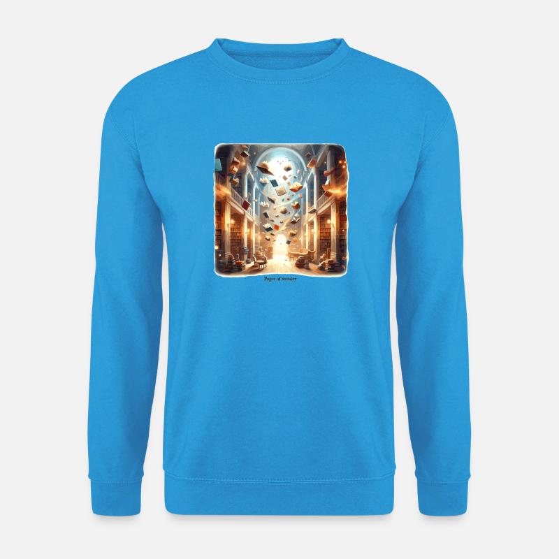 Library Magic: Flying Books - Unisex Sweatshirt - sea blue