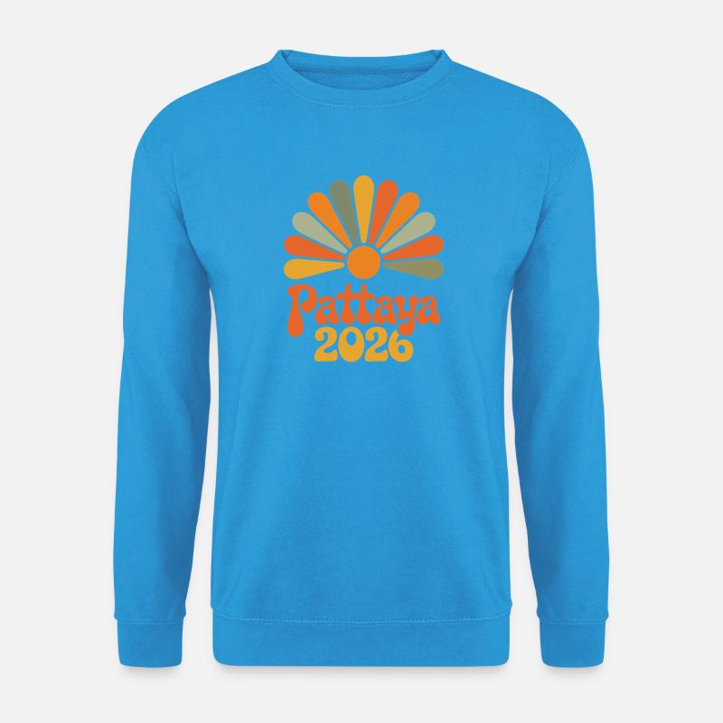 Pattaya 2026 Sonnenbogen Logo - Unisex Pullover - Meeresblau