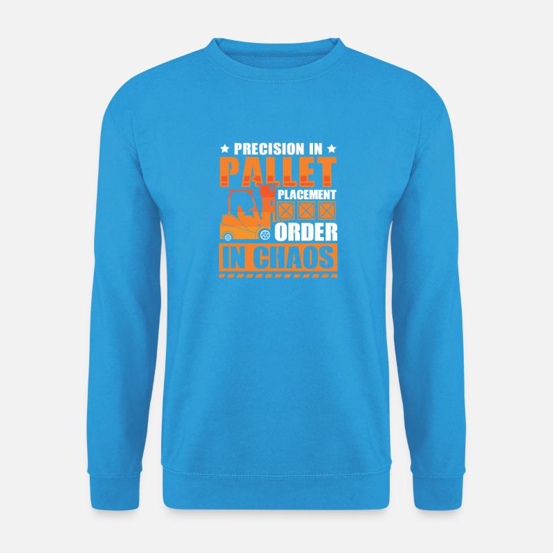 Staplerfahrer Englisch Spruch Stapler - Unisex Pullover - Meeresblau