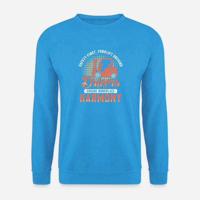 Staplerfahrer Englisch Spruch Stapler - Unisex Pullover - Meeresblau