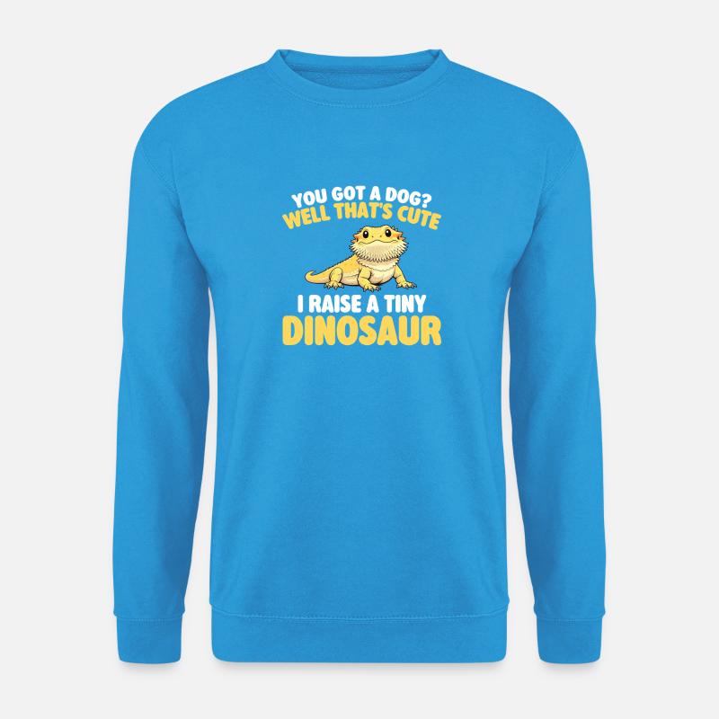 Ich ziehe einen winzigen Dinosaurierbärdrachen groß - Unisex Pullover - Meeresblau