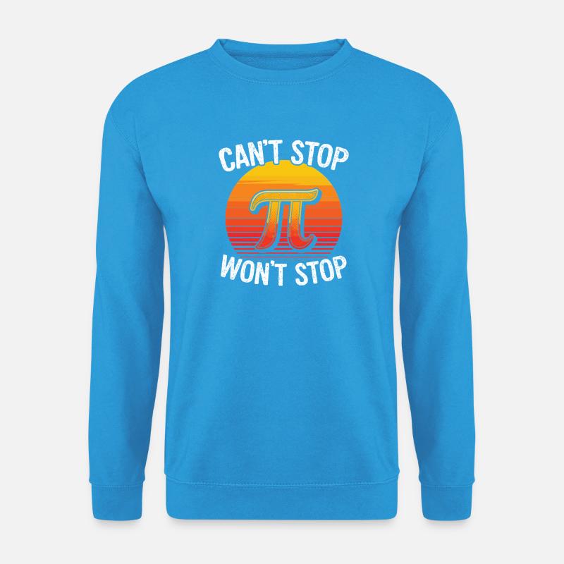 Pi Power Retro Sonnenuntergang - Unisex Pullover - Meeresblau