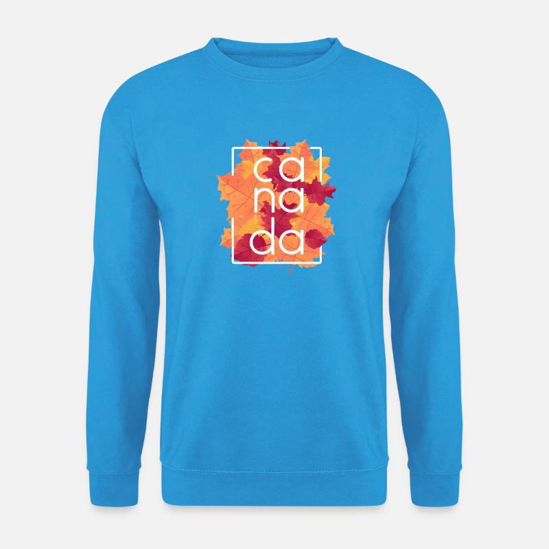 Canada Autumn Maple Leaves Design - Unisex Pullover - Meeresblau