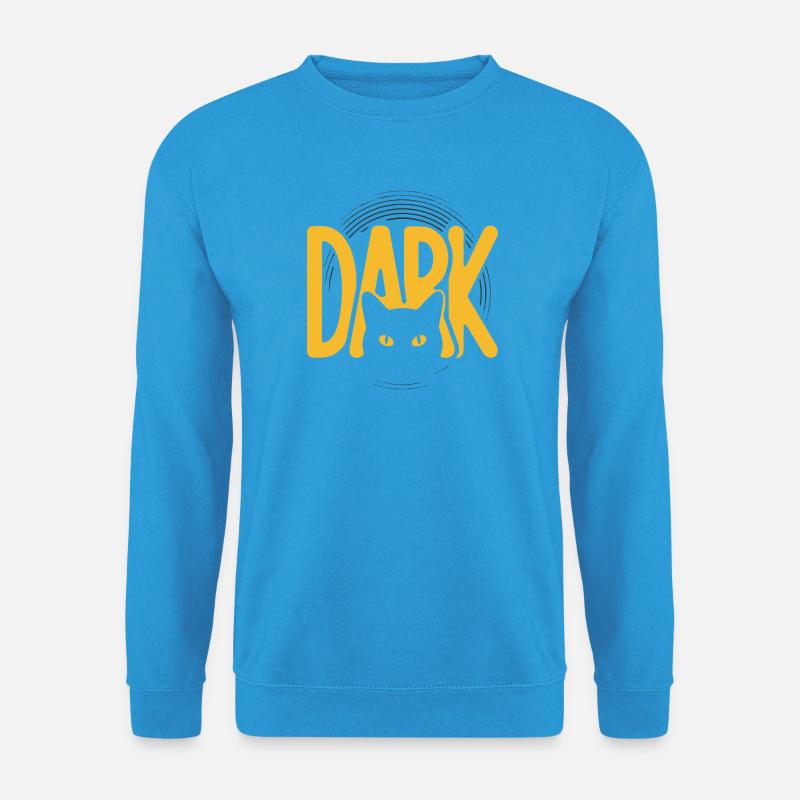 DARK Katzenaugen Minimal Design - Unisex Pullover - Meeresblau