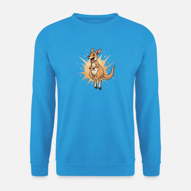 Känguru Lachsprung - Unisex Pullover - Meeresblau