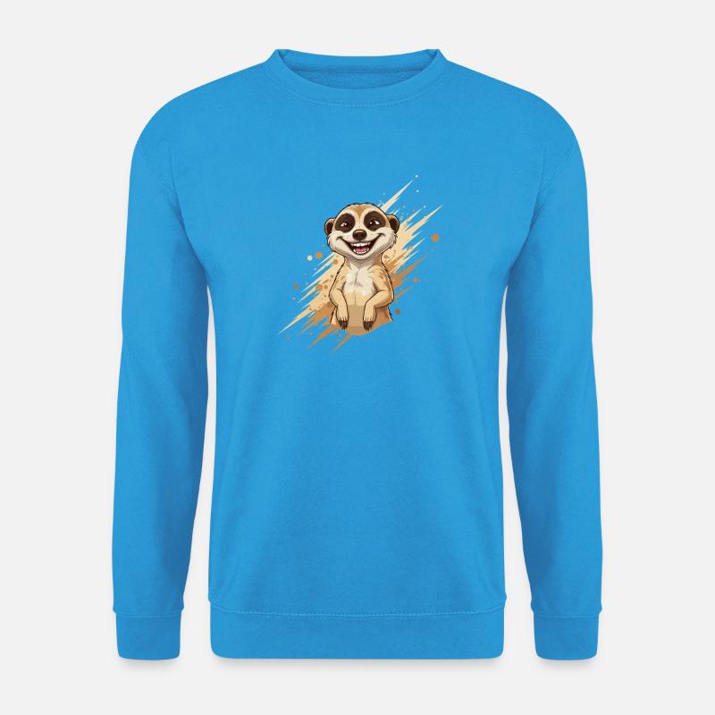 Fröhliches Erdmännchen Splash - Unisex Pullover - Meeresblau