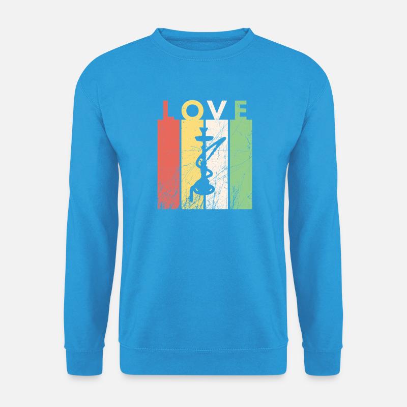 love shisha / hookah - Unisex Pullover - Meeresblau
