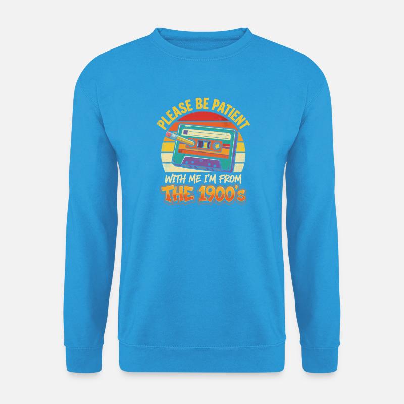 Kassette Nostalgie 1900er Jahre - Unisex Pullover - Meeresblau