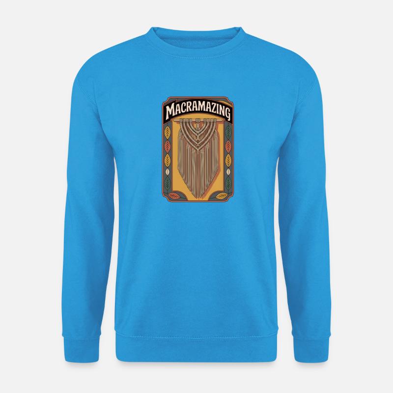 Macrame Awesome | Knot Art Boho - Unisex Sweatshirt - sea blue