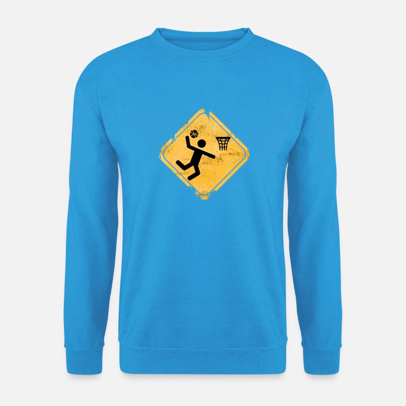 Basketball Sprungschild Grafik - Unisex Pullover - Meeresblau