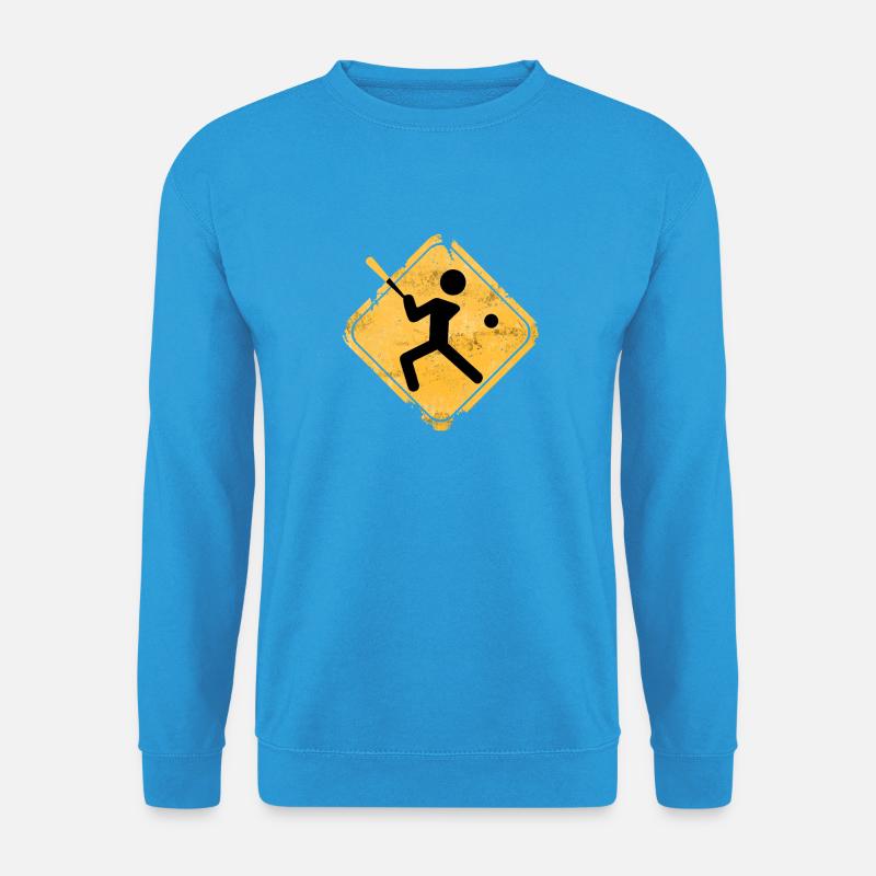 Baseball-Silhouette mit Schläger - Unisex Pullover - Meeresblau