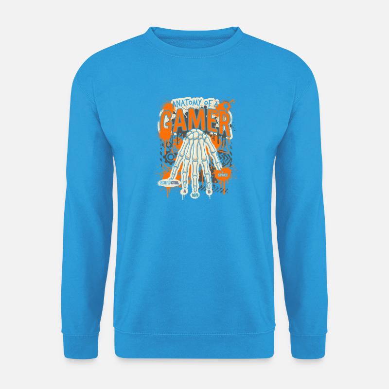 Anatomie eines Gamers - Unisex Pullover - Meeresblau