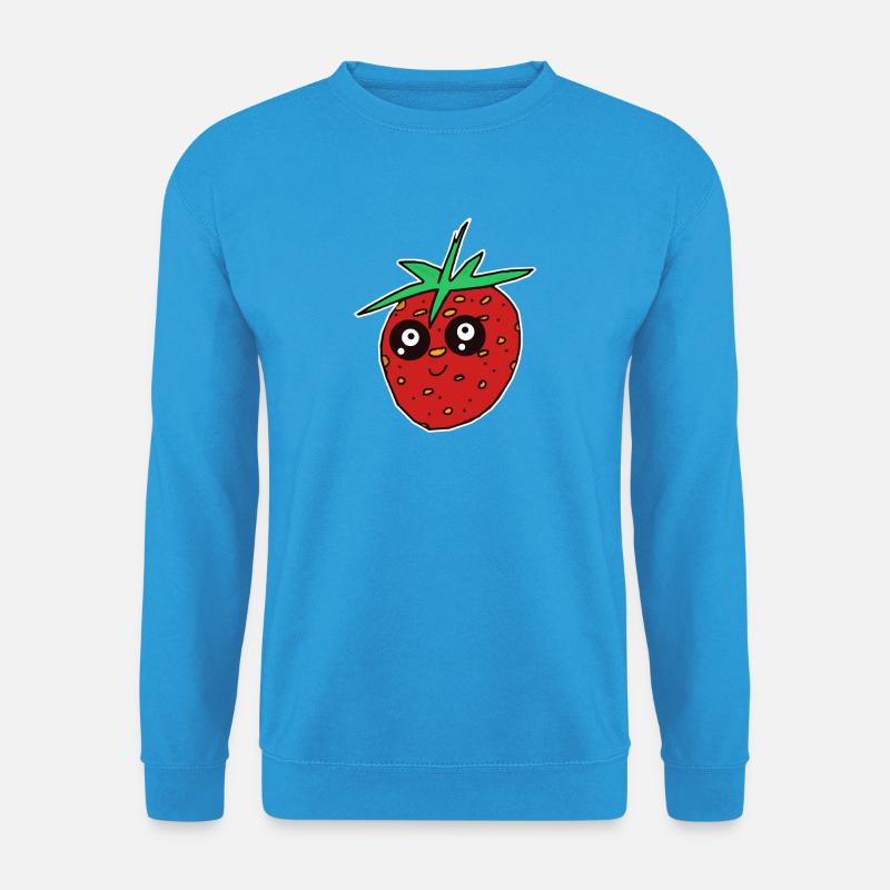 Erdbeere Erdbeeren Frucht Sommer Garten - Unisex Pullover - Meeresblau
