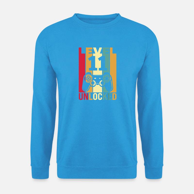 Level Up, freigeschalteter Retro-Controller - Unisex Pullover - Meeresblau