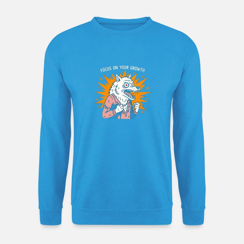 Fokuser på vækst, Wolf - Unisex sweater - havblå