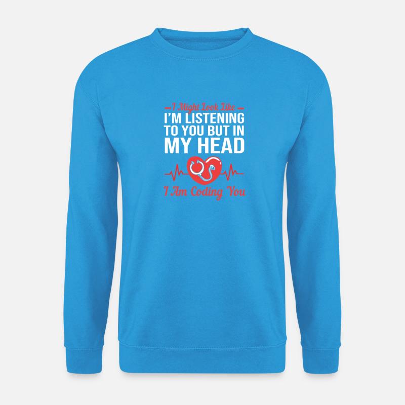 Medizin Programmierer Medizinischer Coder - Unisex Pullover - Meeresblau