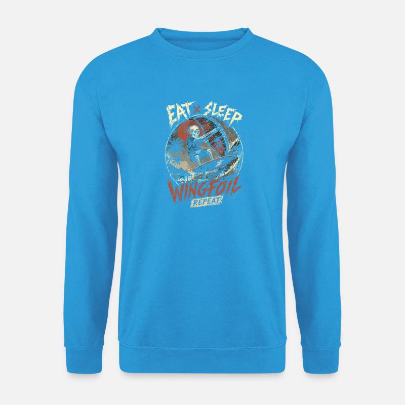 Wingfoil Skeleton Surf - Unisex Pullover - Meeresblau