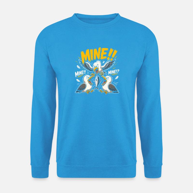 Möwenraub am Meer - Unisex Pullover - Meeresblau