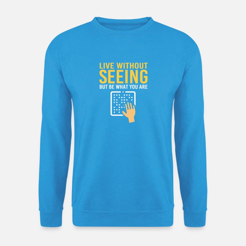 Blindenschrift Braille Blind - Unisex Pullover - Meeresblau