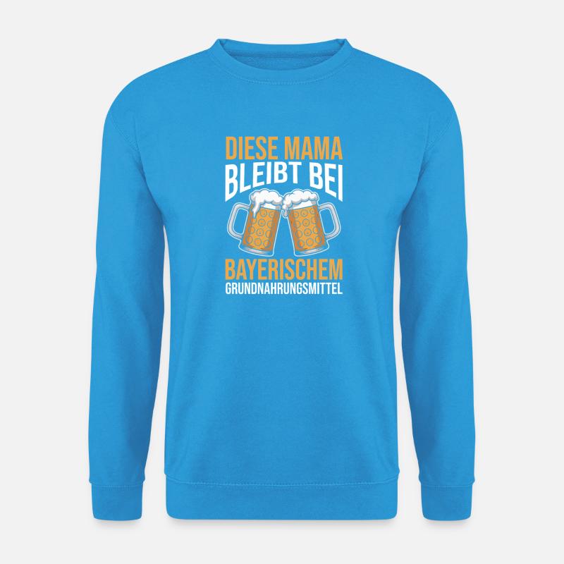 Bier Bierliebhaberin Mutter Mama - Unisex Pullover - Meeresblau