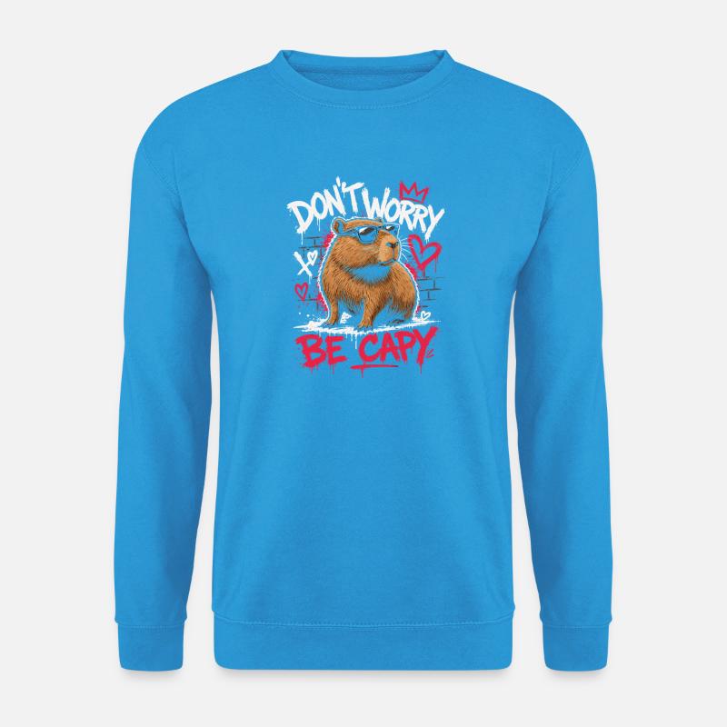 Don't Worry Be Capy - Unisex Sweatshirt - sea blue