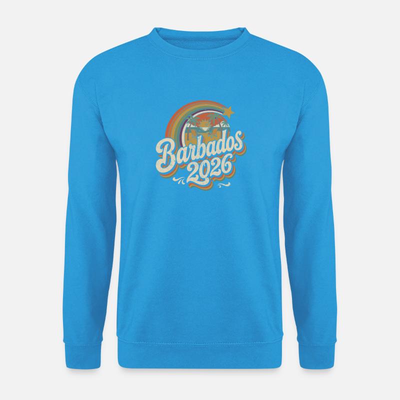 Barbados 2026 Strand Retro - Unisex Pullover - Meeresblau