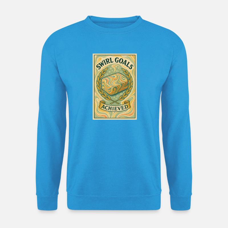 Swirl-Ziele erreicht | Soapmaking - Unisex Pullover - Meeresblau