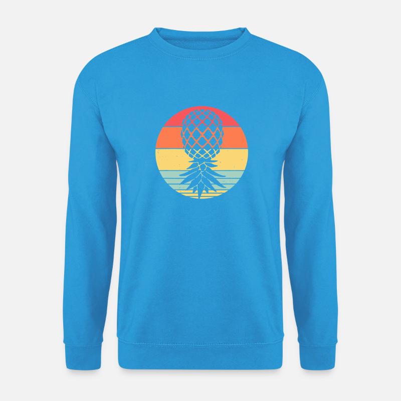 Sonnenuntergangs-Ananaskreis - Unisex Pullover - Meeresblau