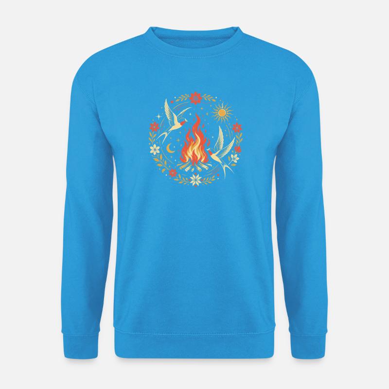 Kupala-Schwalben-Lagerfeuer - Unisex Pullover - Meeresblau