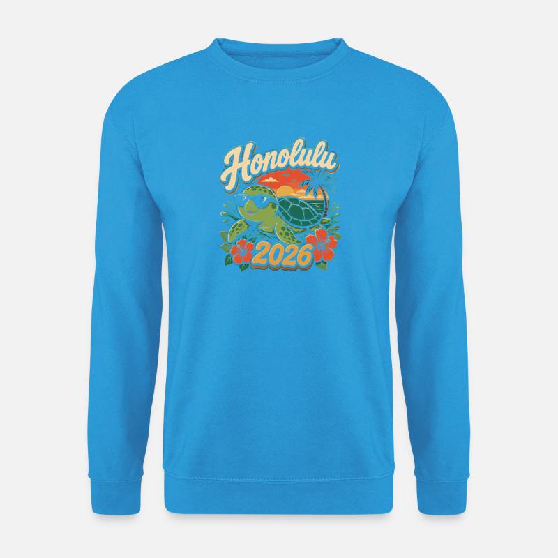 Honolulu 2026 Schildkröte - Unisex Pullover - Meeresblau