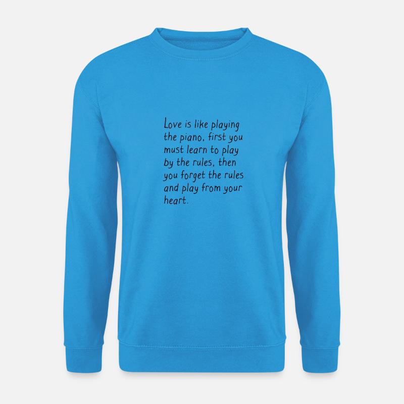 love quotes de - Unisex Pullover - Meeresblau