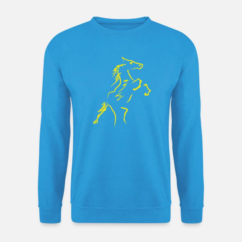 Pferd Reitsport Reiter - Unisex Pullover - Meeresblau