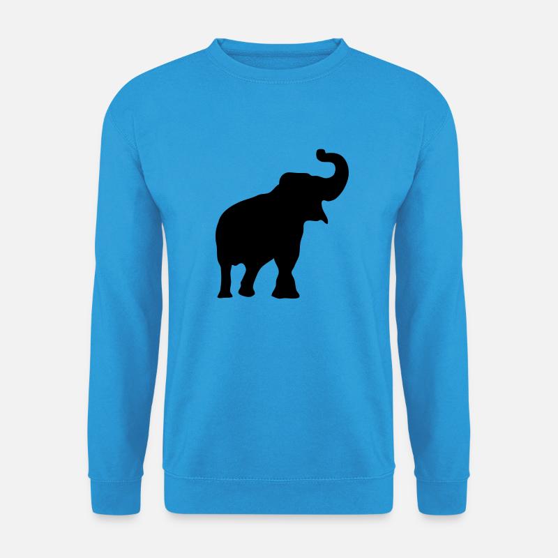 Elefanten Silhouette Schatten shadow3 - Unisex Pullover - Meeresblau