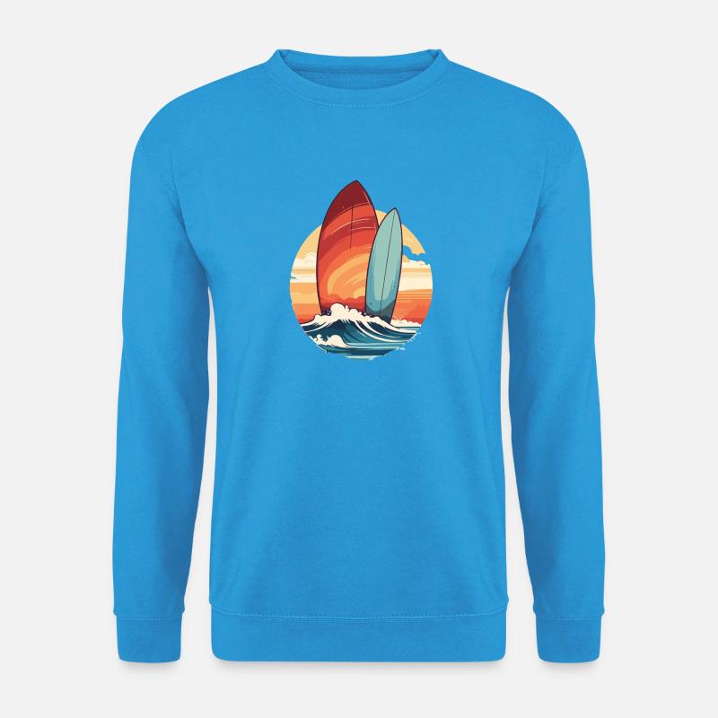 Surfbrett - Unisex Pullover - Meeresblau