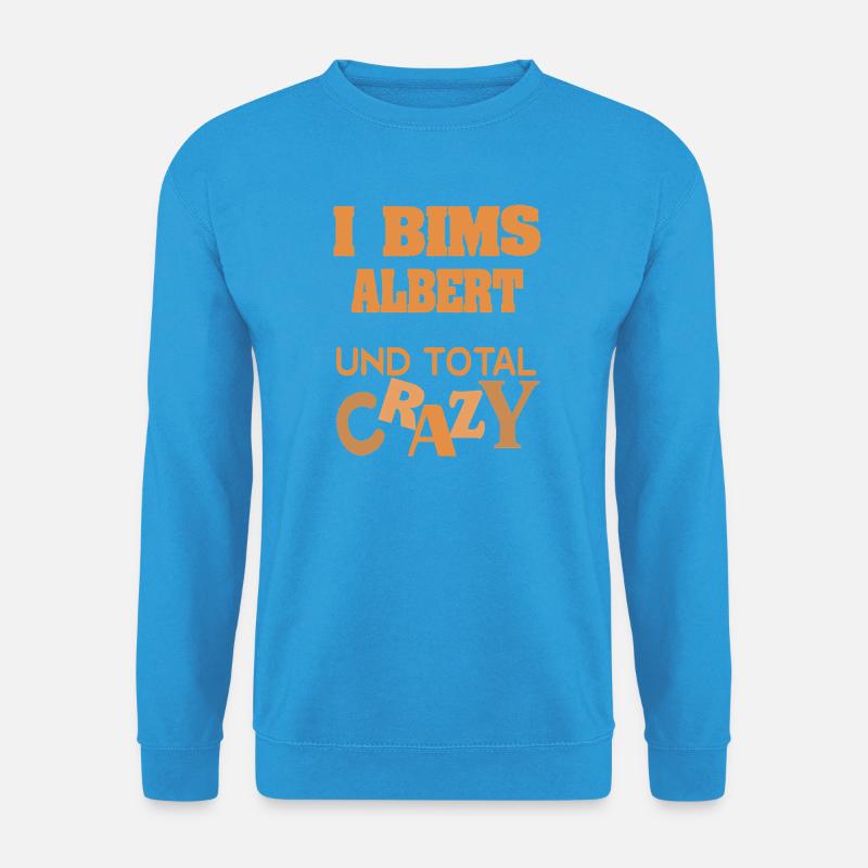 Albert als Crazy - Unisex Pullover - Meeresblau