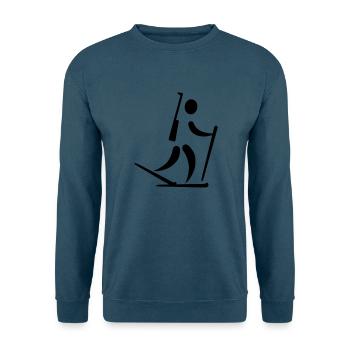Biathlon - Unisex Sweatshirt - sea blue - Front - Alina (178cm) & Michal (187cm)