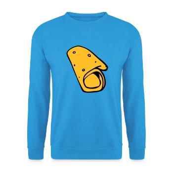 crêpe galette saucisse snack pita - Sweat-shirt Unisexe - bleu mer - Devant - Alina (178cm) & Michal (187cm)