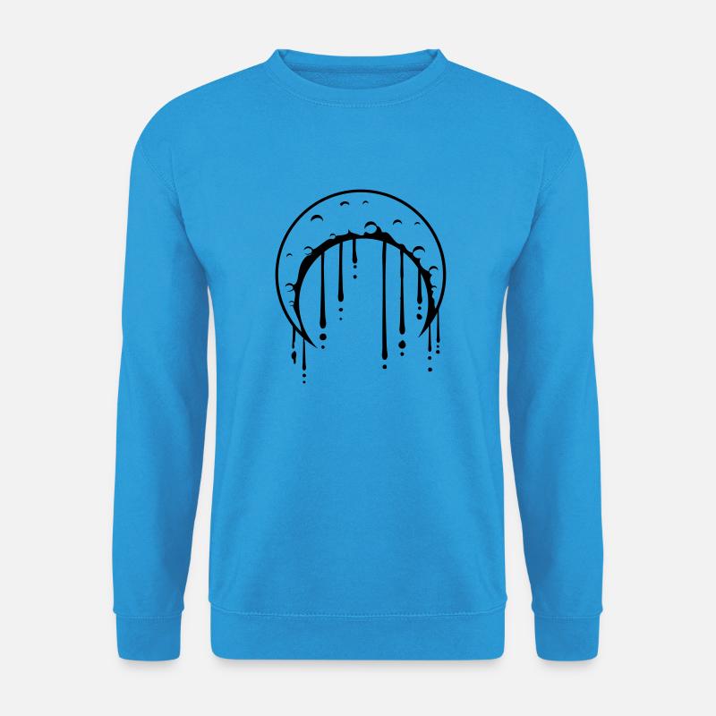 Graffiti Drops Moon - Unisex Sweatshirt - sea blue