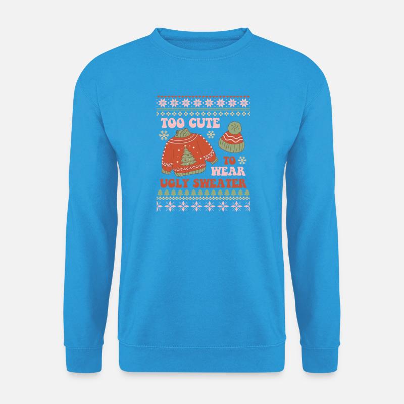 Hässlicher Weihnachtspullover - Unisex Pullover - Meeresblau
