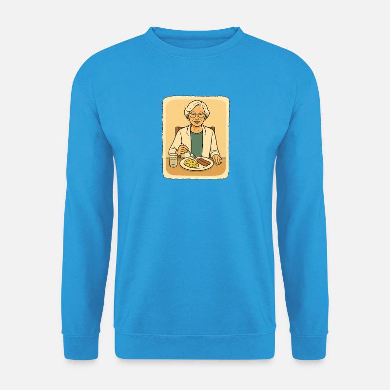 am Frühstückstisch - Unisex Pullover - Meeresblau