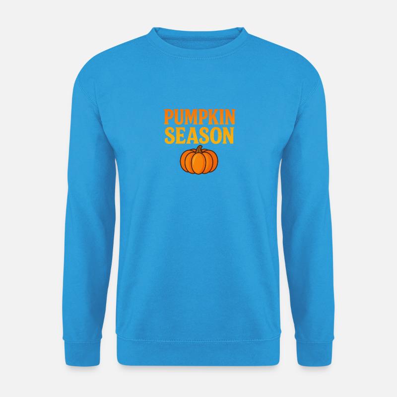 Kürbiszeit Herbstmotiv - Unisex Pullover - Meeresblau