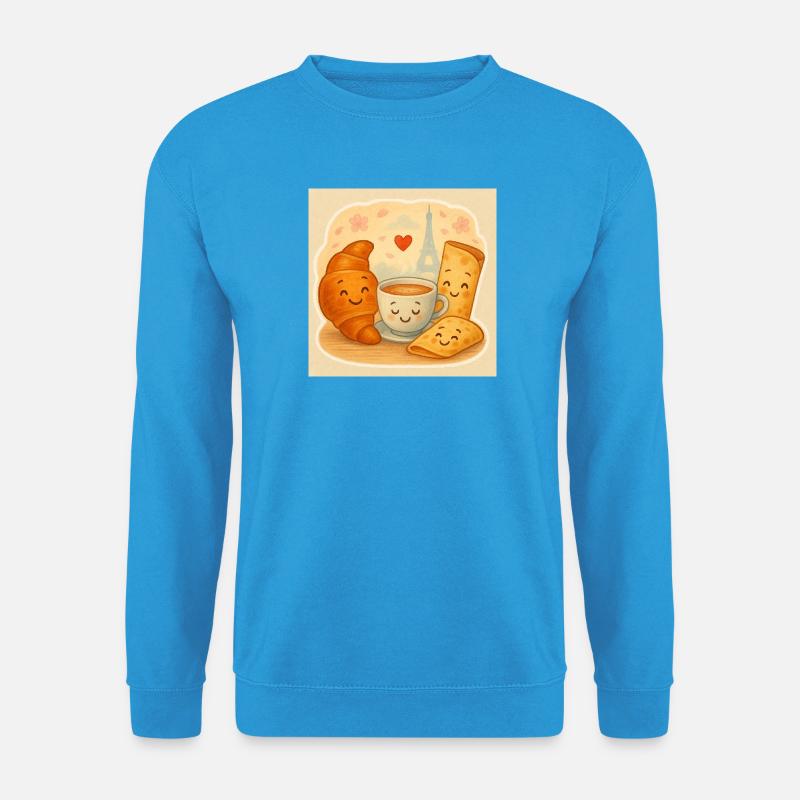 Paris Frühstückskuscheln - Unisex Pullover - Meeresblau