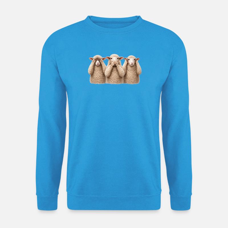 Die drei Schafe - Unisex Pullover - Meeresblau