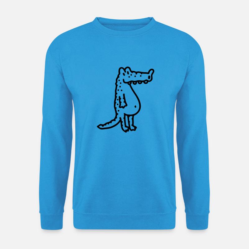Krokodil - Line - Unisex Pullover - Meeresblau