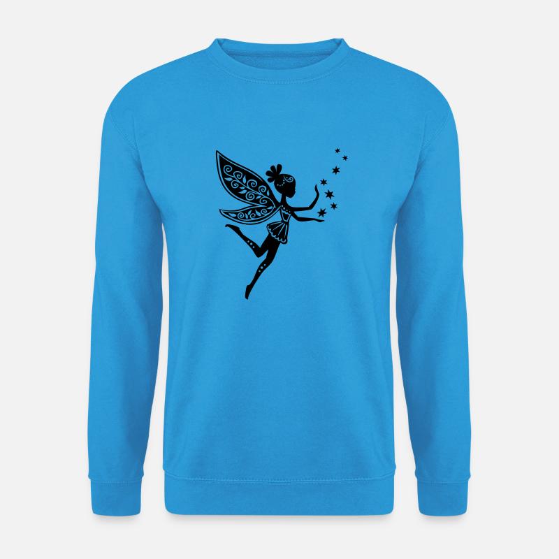 Elfe, Fee, Sterne, Flügel, Magie, Glücksbringer - Unisex Pullover - Meeresblau