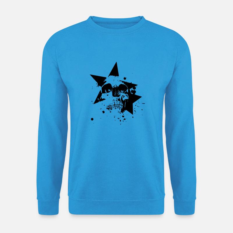 Skull Star - Totenkopf - Unisex Pullover - Meeresblau